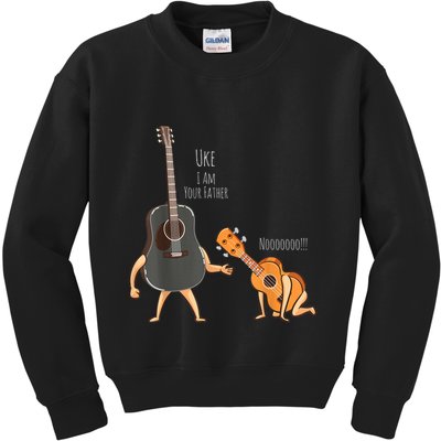 Uke I Am Your Father Guitar Ukulele Music Hilarious Gift Kids Sweatshirt