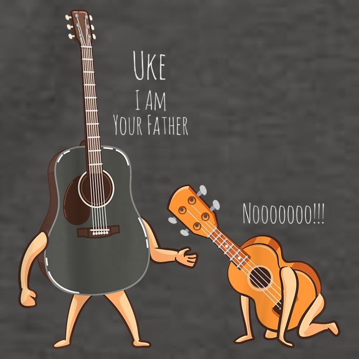 Uke I Am Your Father Guitar Ukulele Music Hilarious Gift Vector Backpack