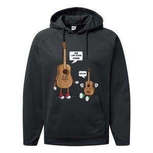 Uke I Am Your Father Guitar Ukulele Music Hilarious Gift Performance Fleece Hoodie