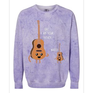 Uke I Am Your Father Funny Ukulele Banjo Guitar Player Gift Colorblast Crewneck Sweatshirt