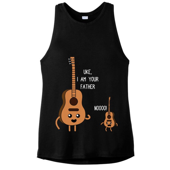 Uke I Am Your Father Funny Ukulele Banjo Guitar Player Gift Ladies PosiCharge Tri-Blend Wicking Tank