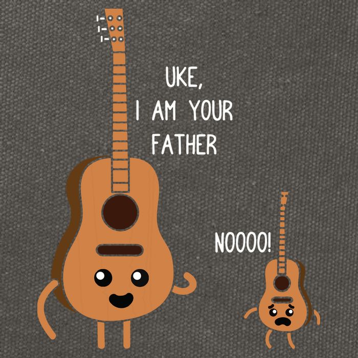 Uke I Am Your Father Funny Ukulele Banjo Guitar Player Gift Cotton Canvas Backpack