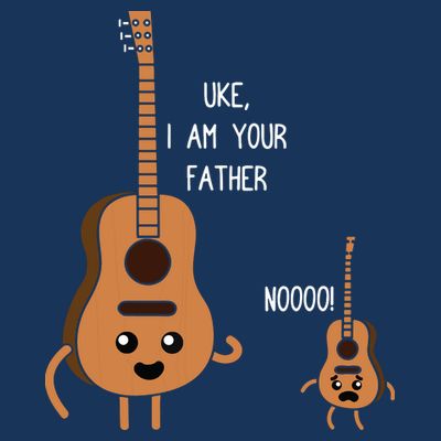 Uke I Am Your Father Funny Ukulele Banjo Guitar Player Gift T-Shirt
