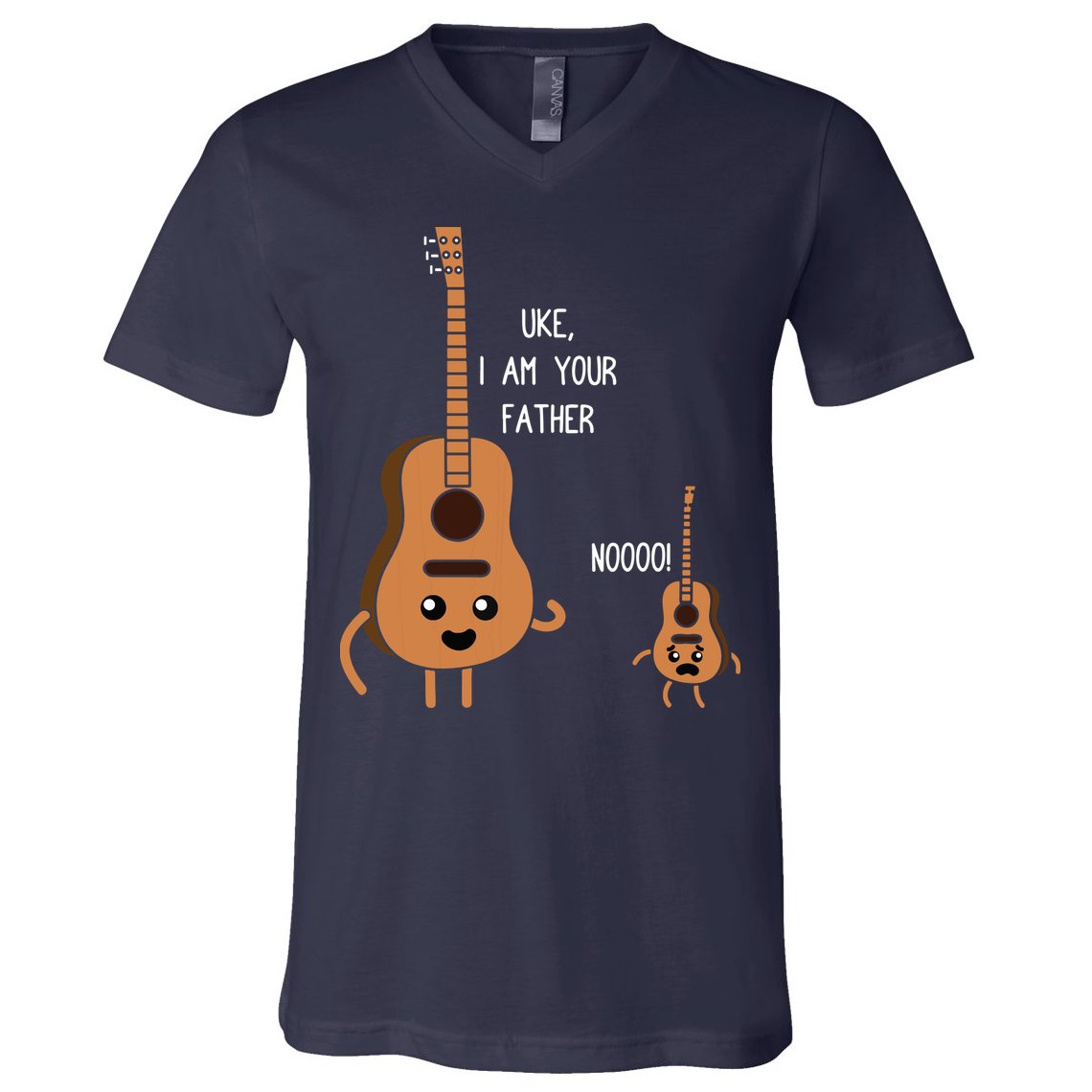 Uke I Am Your Father Funny Ukulele Banjo Guitar Player Gift V-Neck T-Shirt