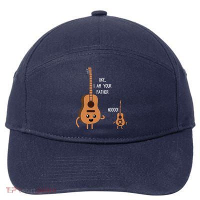 Uke I Am Your Father Funny Ukulele Banjo Guitar Player Gift 7-Panel Snapback Hat