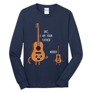 Uke I Am Your Father Funny Ukulele Banjo Guitar Player Gift Tall Long Sleeve T-Shirt