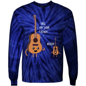 Uke I Am Your Father Funny Ukulele Banjo Guitar Player Gift Tie-Dye Long Sleeve Shirt