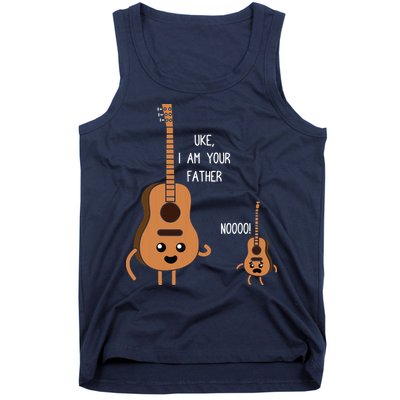 Uke I Am Your Father Funny Ukulele Banjo Guitar Player Gift Tank Top