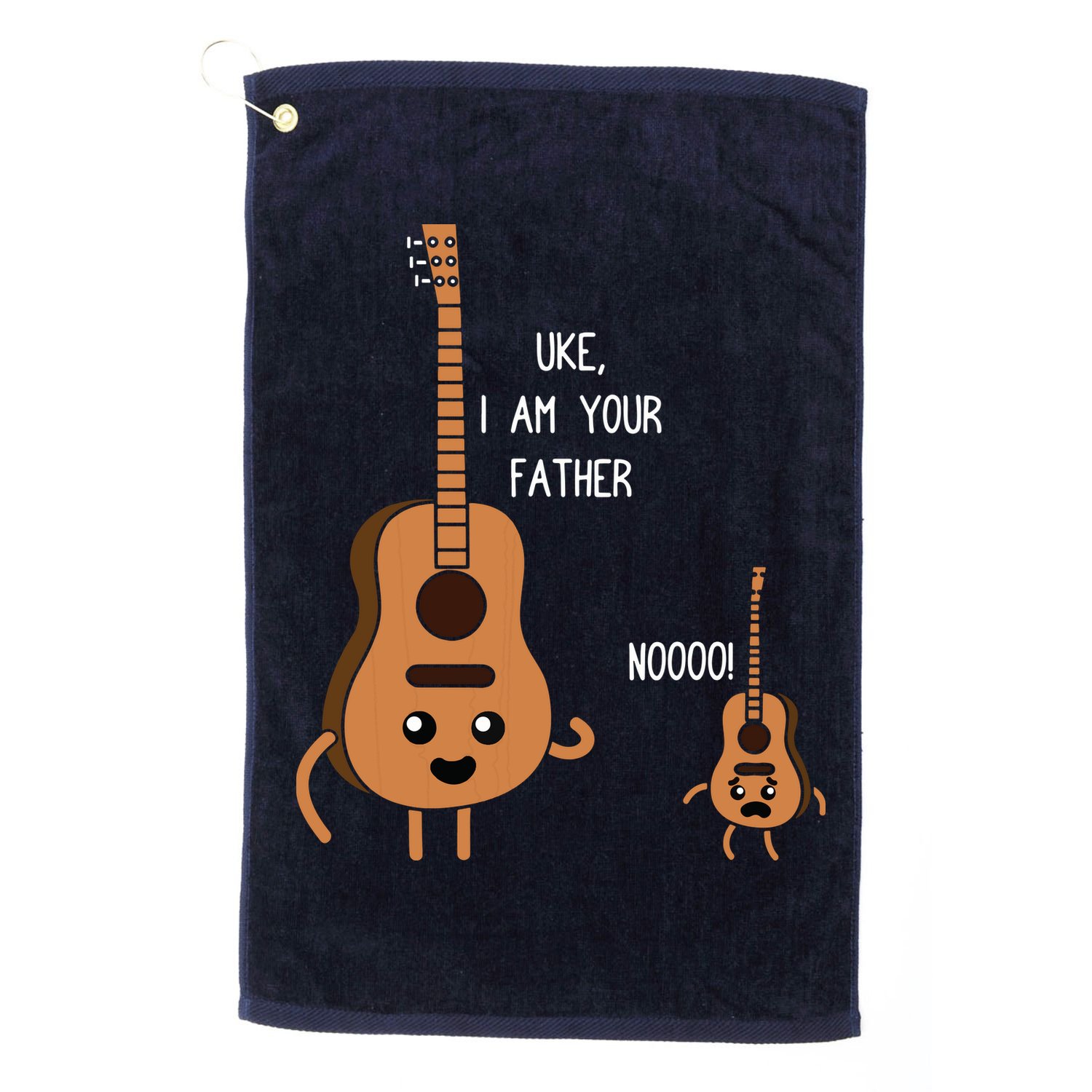 Uke I Am Your Father Funny Ukulele Banjo Guitar Player Gift Golf Towel
