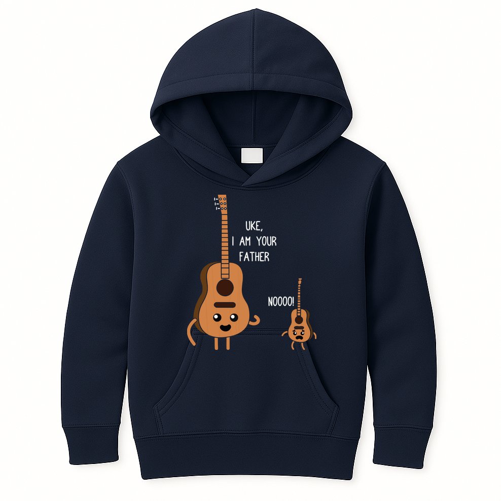 Uke I Am Your Father Funny Ukulele Banjo Guitar Player Gift Kids Hoodie