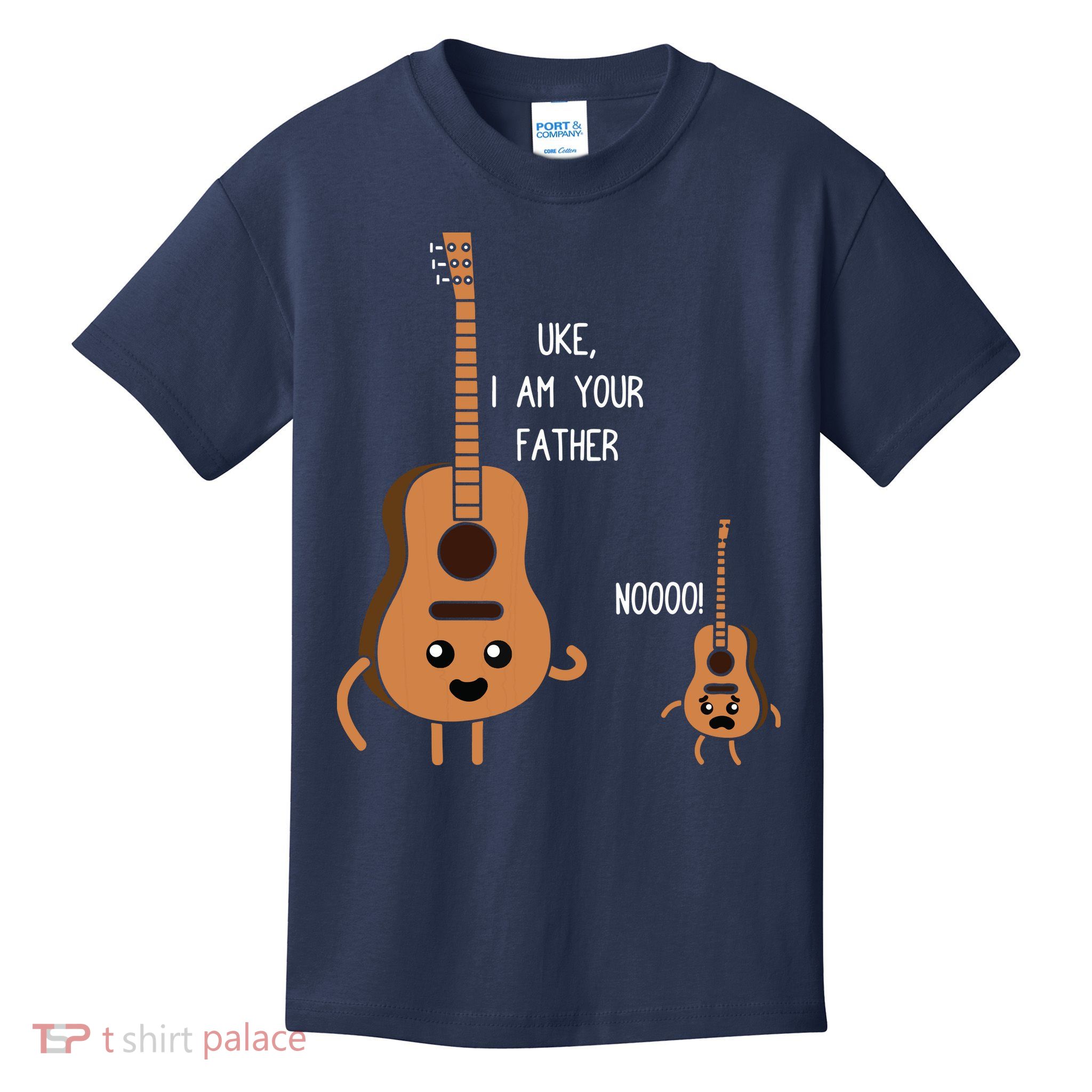 Uke I Am Your Father Funny Ukulele Banjo Guitar Player Gift Kids T-Shirt