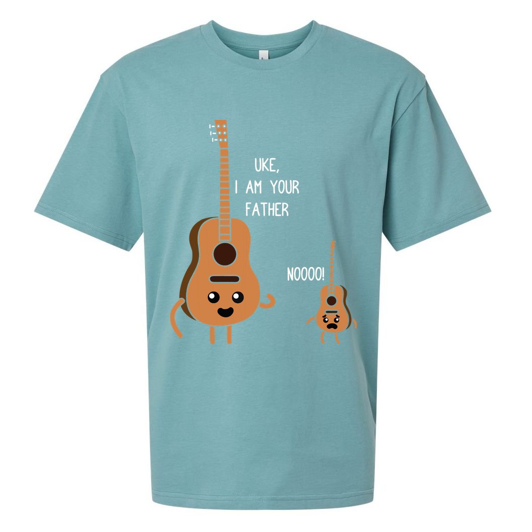 Uke I Am Your Father Funny Ukulele Banjo Guitar Player Gift Sueded Cloud Jersey T-Shirt