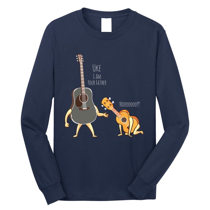 Uke I Am Your Father Guitar Ukulele Music Hilarious Gift Long Sleeve Shirt