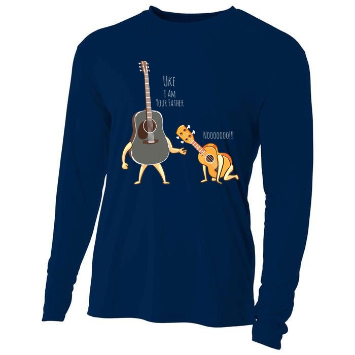 Uke I Am Your Father Guitar Ukulele Music Hilarious Gift Cooling Performance Long Sleeve Crew