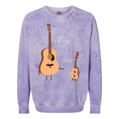 Uke I Am Your Father Ukulele Guitar Music Colorblast Crewneck Sweatshirt