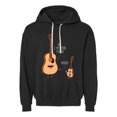 Uke I Am Your Father Ukulele Guitar Music Garment-Dyed Fleece Hoodie