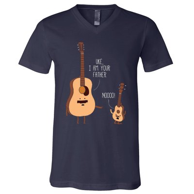 Uke I Am Your Father Ukulele Guitar Music V-Neck T-Shirt