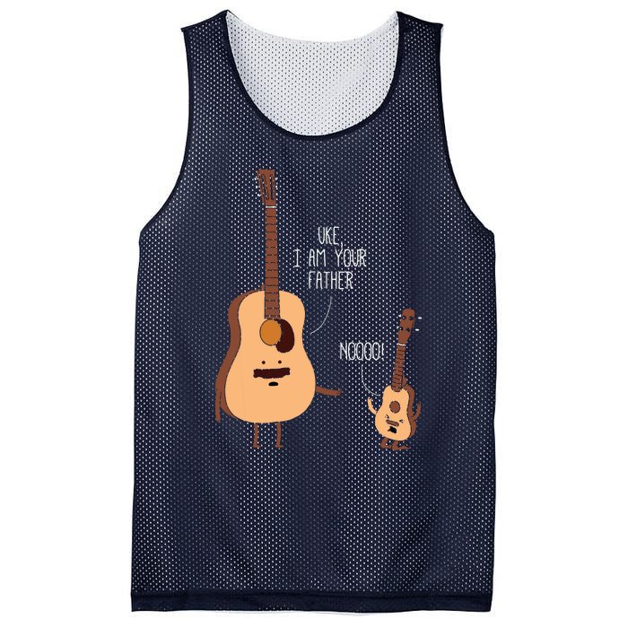 Uke I Am Your Father Ukulele Guitar Music Mesh Reversible Basketball Jersey Tank