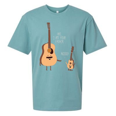 Uke I Am Your Father Ukulele Guitar Music Sueded Cloud Jersey T-Shirt