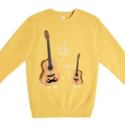 Uke I Am Your Father Guitar Ukulele Music Hilarious Gift Premium Crewneck Sweatshirt