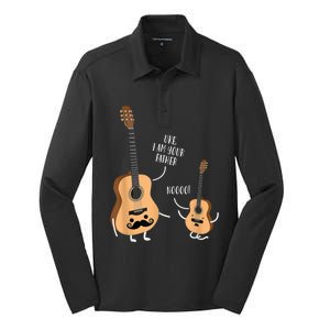 Uke I Am Your Father Guitar Ukulele Music Hilarious Gift Silk Touch Performance Long Sleeve Polo