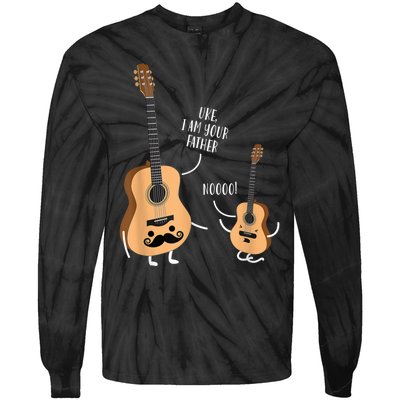 Uke I Am Your Father Guitar Ukulele Music Hilarious Gift Tie-Dye Long Sleeve Shirt