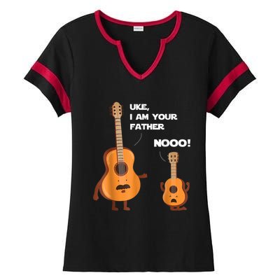 Uke I Am Your Father Guitar Ukulele Music Hilarious Gift Ladies Halftime Notch Neck Tee