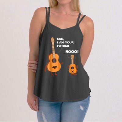 Uke I Am Your Father Guitar Ukulele Music Hilarious Gift Women's Strappy Tank