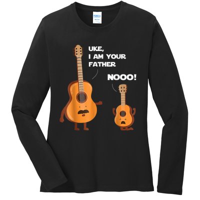 Uke I Am Your Father Guitar Ukulele Music Hilarious Gift Ladies Long Sleeve Shirt