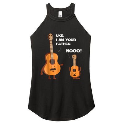 Uke I Am Your Father Guitar Ukulele Music Hilarious Gift Women's Perfect Tri Rocker Tank