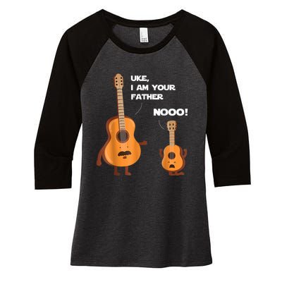 Uke I Am Your Father Guitar Ukulele Music Hilarious Gift Women's Tri-Blend 3/4-Sleeve Raglan Shirt