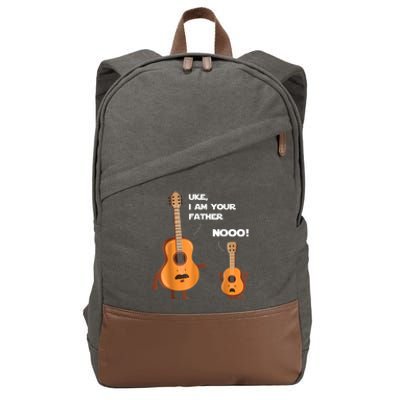 Uke I Am Your Father Guitar Ukulele Music Hilarious Gift Cotton Canvas Backpack