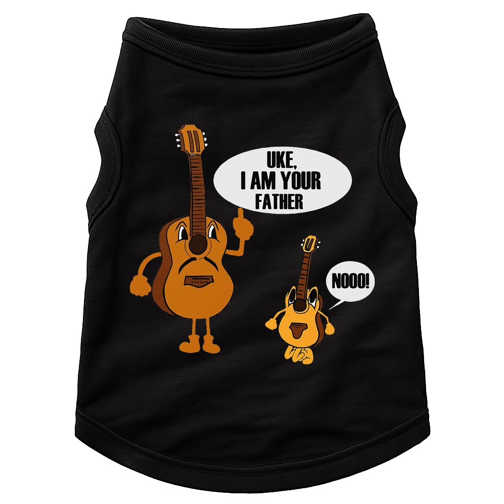 Uke I Am Your Father Ukulele Guitar Funny Fathers Day Gift Doggie Tank