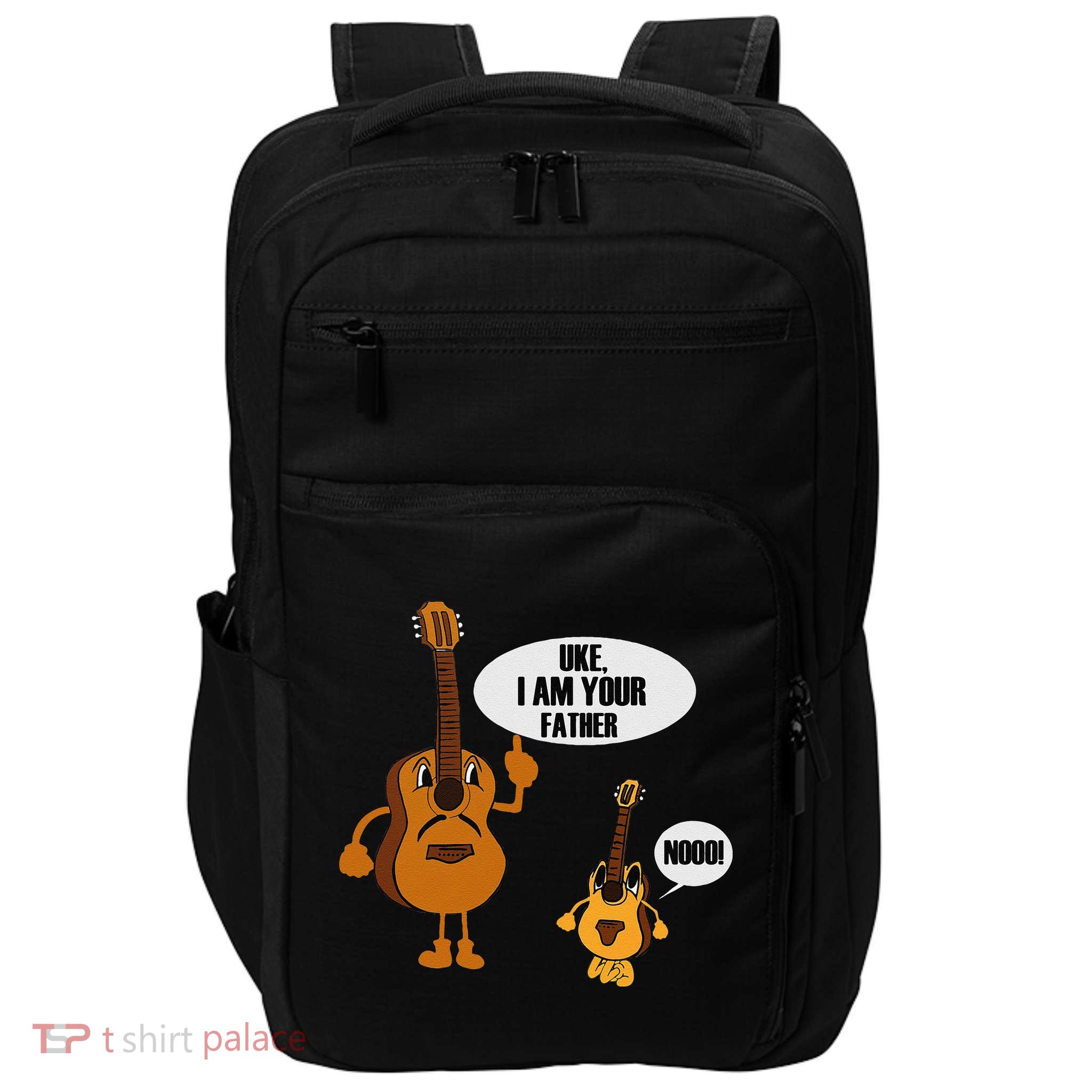 Uke I Am Your Father Ukulele Guitar Funny Fathers Day Gift Impact Tech Backpack