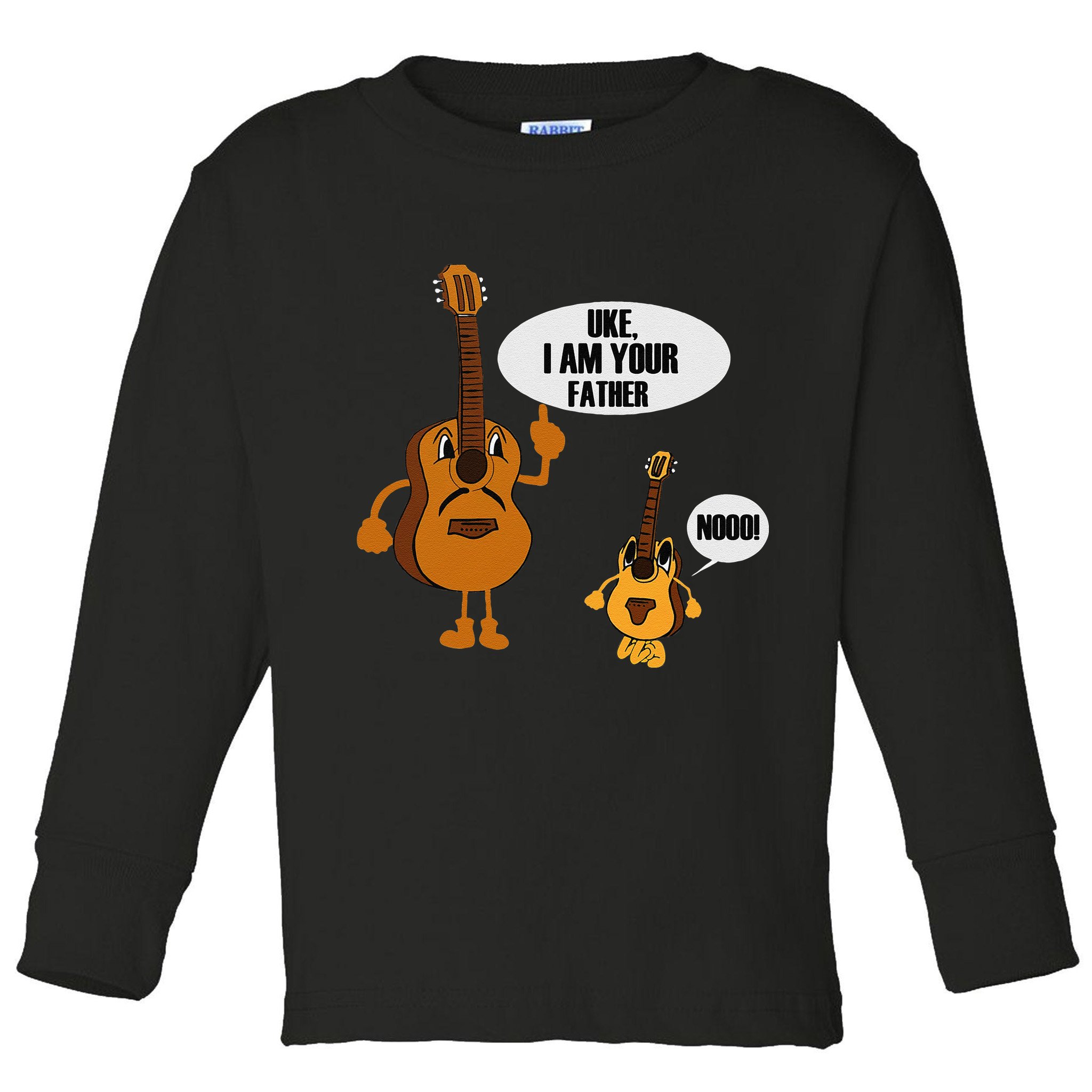 Uke I Am Your Father Ukulele Guitar Funny Fathers Day Gift Toddler Long Sleeve Shirt