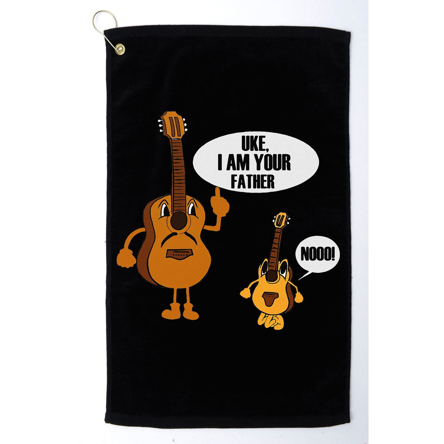 Uke I Am Your Father Ukulele Guitar Funny Fathers Day Gift Golf Towel