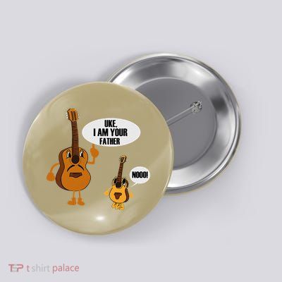 Uke I Am Your Father Ukulele Guitar Funny Fathers Day Gift Button