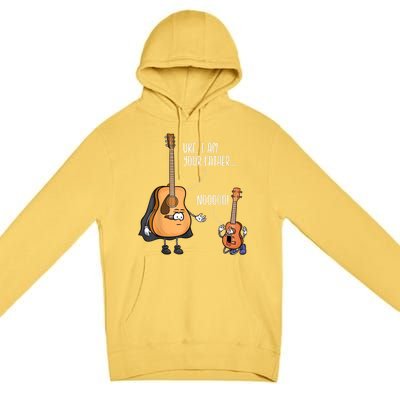 Uke I Am Your Father Guitar Ukulele Music Hilarious Gift Premium Pullover Hoodie