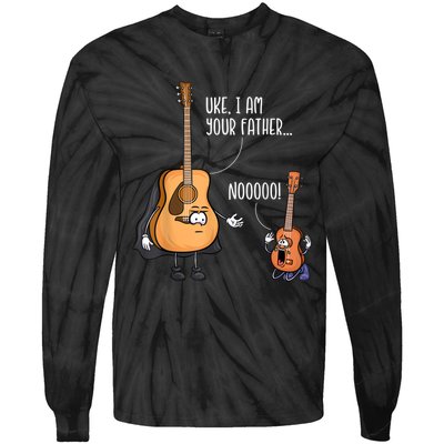 Uke I Am Your Father Guitar Ukulele Music Hilarious Gift Tie-Dye Long Sleeve Shirt