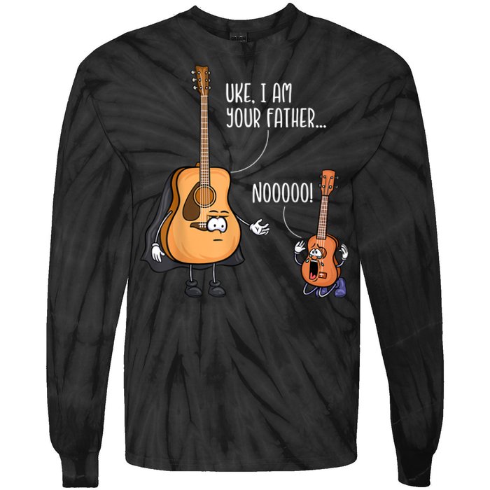 Uke I Am Your Father Guitar Ukulele Music Hilarious Gift Tie-Dye Long Sleeve Shirt