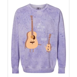 Uke I Am Your Father Ukulele Guitar Music Colorblast Crewneck Sweatshirt