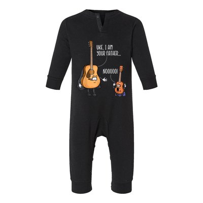 Uke I Am Your Father Guitar Ukulele Music Hilarious Gift Infant Fleece One Piece