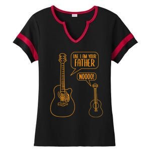 Uke I Am Your Father Guitar Ukulele Music Hilarious Gift Ladies Halftime Notch Neck Tee