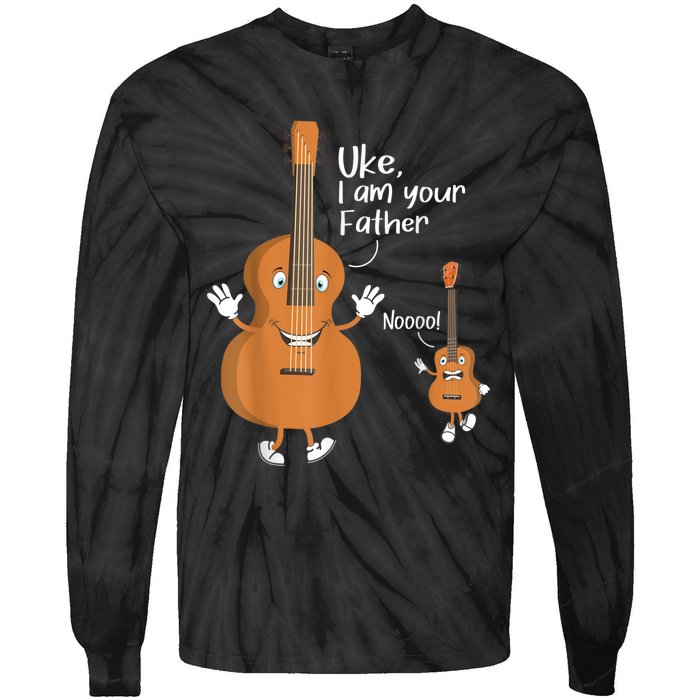 Uke I Am Your Father Guitar Ukulele Music Hilarious Gift Tie-Dye Long Sleeve Shirt