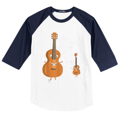 Uke I Am Your Father Guitar Ukulele Music Hilarious Gift Baseball Sleeve Shirt