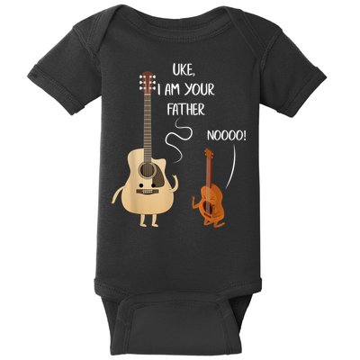 Uke I Am Your Father Guitar Ukulele Music Hilarious Gift Baby Bodysuit