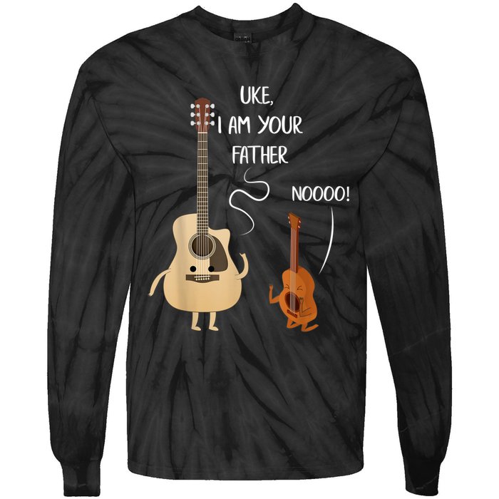 Uke I Am Your Father Guitar Ukulele Music Hilarious Gift Tie-Dye Long Sleeve Shirt