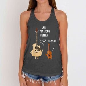 Uke I Am Your Father Guitar Ukulele Music Hilarious Gift Women's Knotted Racerback Tank