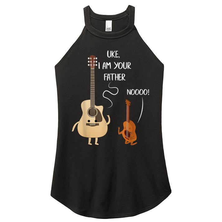 Uke I Am Your Father Guitar Ukulele Music Hilarious Gift Women's Perfect Tri Rocker Tank