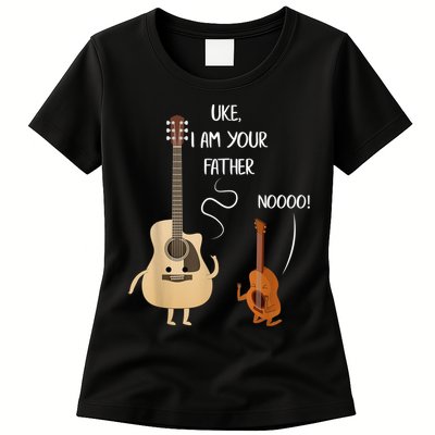 Uke I Am Your Father Guitar Ukulele Music Hilarious Gift Womens T-Shirt